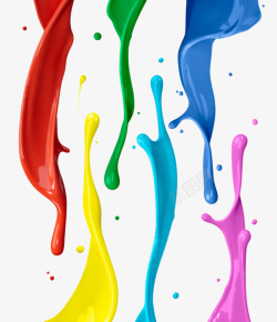多色液体多色的液体碰撞高清图片