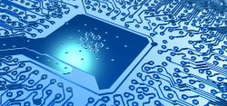 电路板科技蓝色电路板科技背景高清图片