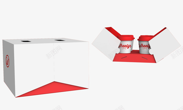 外卖包装psd免抠素材_新图网 https://ixintu.com 外卖 包装 平面 设计 平面包装 一次性 饮料 红色 白色 外卖包装