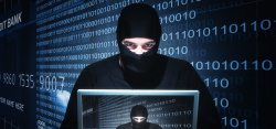 攻击电脑黑客科幻商务黑色电子海报背景高清图片