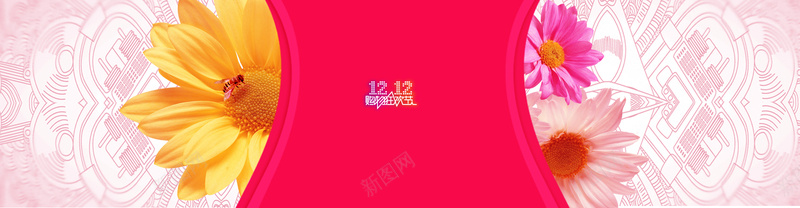 双12购物狂欢节psd设计背景_新图网 https://ixintu.com 狂欢 电商 淘宝 双十一 双十二 促销 首页轮播 网页设计 鲜花 海报banner 双11 1111 双12 1212 激情