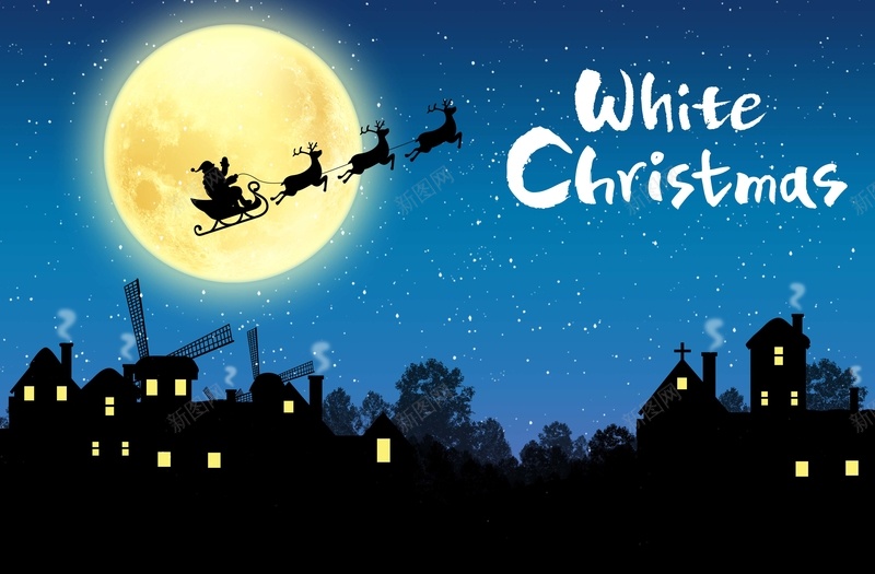 圣诞夜麋鹿jpg设计背景_新图网 https://ixintu.com 圣诞夜麋鹿背景图片免费下载圣诞节 月亮 马车 麋鹿 圣诞节