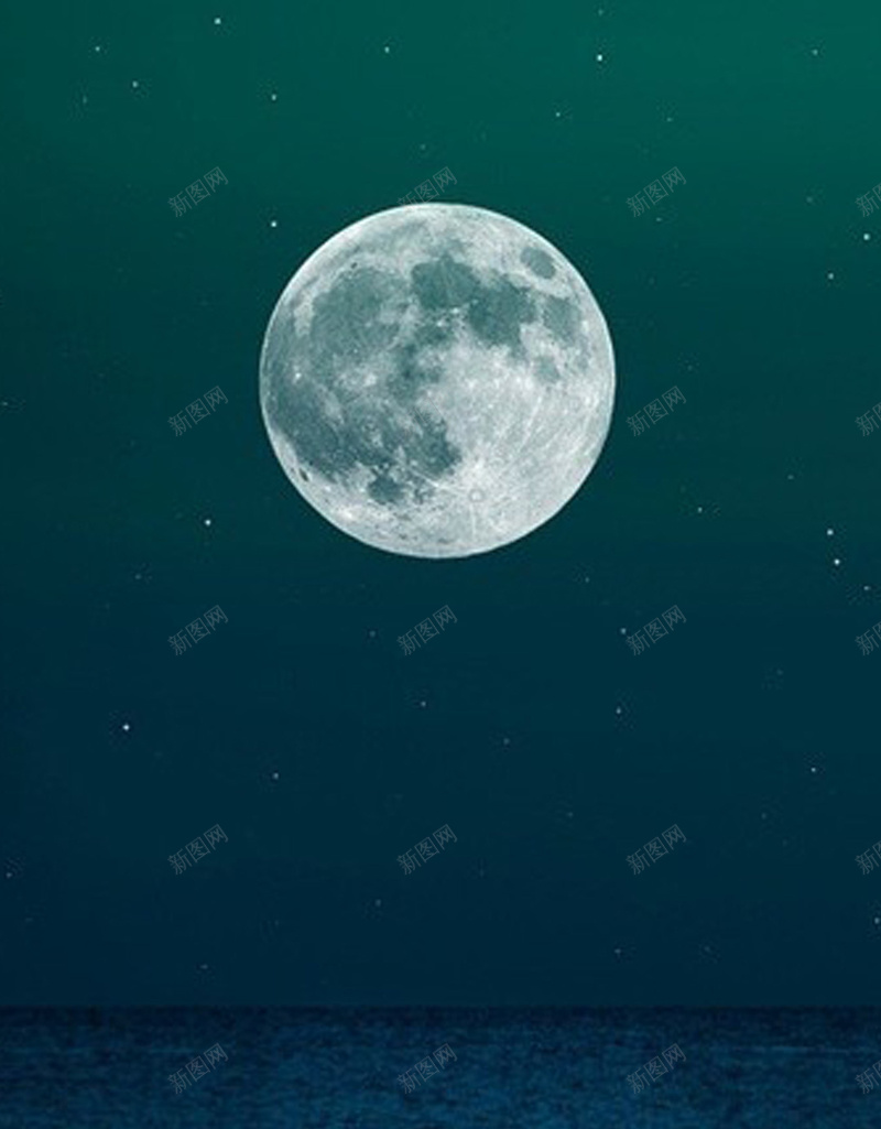 蓝色月亮APP手机端H5背景jpg设计背景_新图网 https://ixintu.com 大海 月亮 月光 海水 蓝色 风景 APP手机端 H5背景 手机背景 蓝色背景
