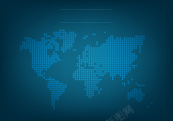 蓝色精美画册欧式大气世界地图画册海报矢量背景素材高清图片