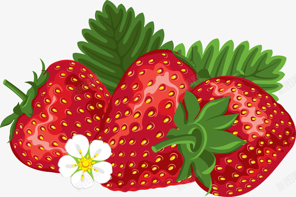 可爱卡通草莓pngpng免抠素材_新图网 https://ixintu.com 草莓 水果 食物 卡通草莓