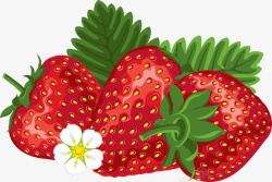 可爱卡通草莓png素材