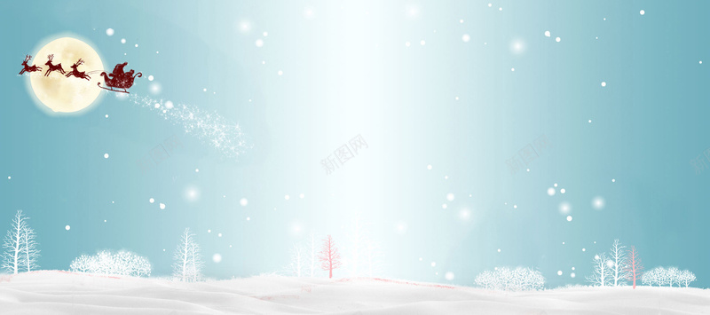卡通jpg设计背景_新图网 https://ixintu.com 雪 圣诞 鹿 冬季 月亮 蓝色 背景 卡通 海报banner 童趣 手绘