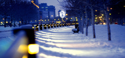 冬天街道浪漫冬至背景高清图片