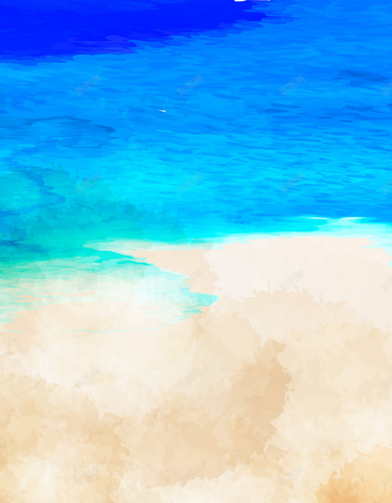 海洋H5背景jpg设计背景_新图网 https://ixintu.com 海洋 沙滩 水彩 彩色 卡通 H5背景 H5 h5 童趣 手绘