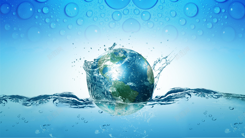 地球水资源海报背景素材psd设计背景_新图网 https://ixintu.com 公益环保 地球 地球素材 水珠 水资源 海报 省水 背景 节约用水