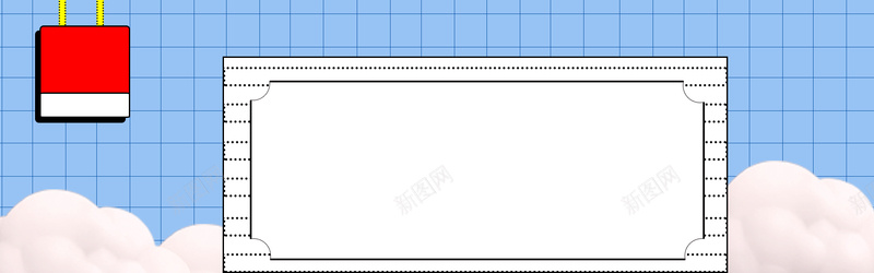 简约晶格化卡通云彩bannerjpg设计背景_新图网 https://ixintu.com 手绘卡通 小清新 大气 文艺 简约 鲜艳多彩 青春 月球 粉云 绿叶 飞船