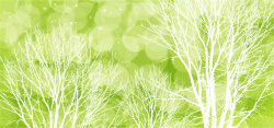 手绘小树林绿色小树林手绘背景高清图片