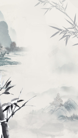 广告设计花鸟中国风传统山水春天主题广告高清图片