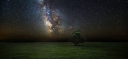 草原夜景草原星空淘宝海报背景banner高清图片