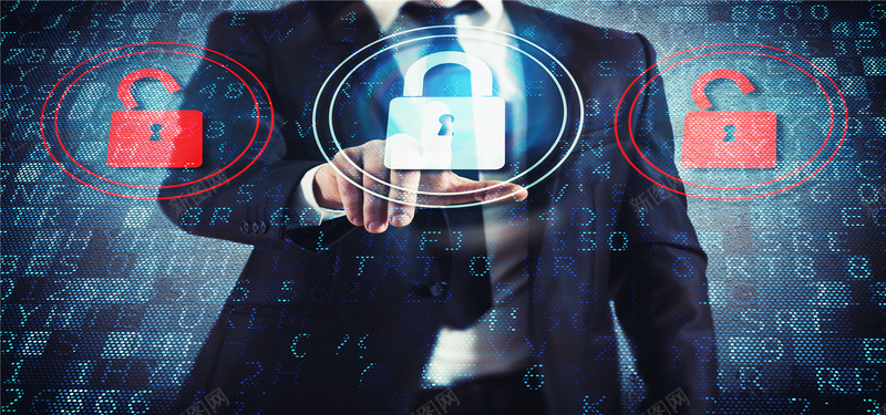 密码锁网络安全科技商务背景背景