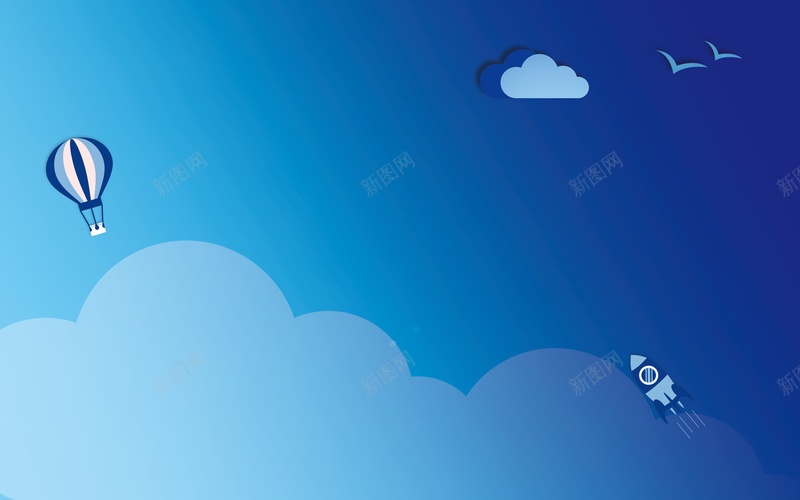 社区项目海报背景素材jpg设计背景_新图网 https://ixintu.com 家庭 海报 生活 社区 能量 社区项目主画面图片下载 气球 云朵 扁平化 蓝色