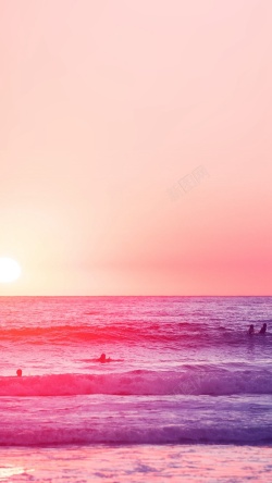 夕阳下的海滩夕阳下的海滩H5背景高清图片