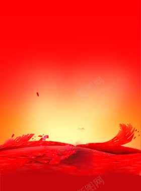 红色潮水背景素材背景