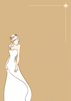 白色婚纱照白色婚纱结婚女性幸福婚纱照背景素材高清图片