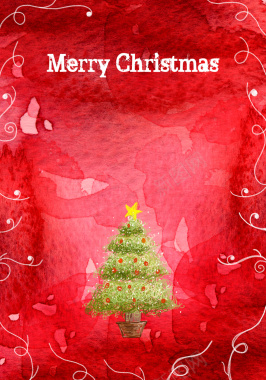 水彩印染圣诞节日海报背景素材背景