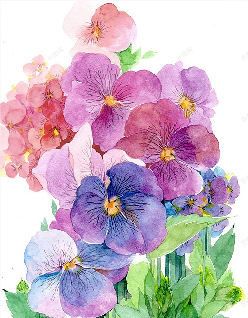 水彩花朵背景海报psd设计背景_新图网 https://ixintu.com 水彩花朵 水彩海报 手绘 古风 小清新 花朵 ppt 植物 幸福 温暖 开心