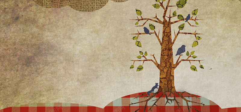 童趣树复古砂纸背景图jpg设计背景_新图网 https://ixintu.com 动物 复古 砂纸 童趣 树 叶子 海报banner 卡通 手绘