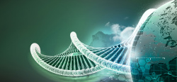 基因海报基因转基因科技绿色海报背景高清图片
