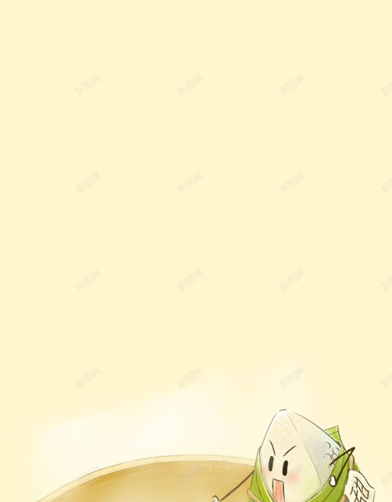 唯美有趣卡通吃粽子H5图jpg设计背景_新图网 https://ixintu.com 唯美 有趣 卡通 吃粽子 温馨 端午节 黄色 文艺 卡通吃粽子H5素材
