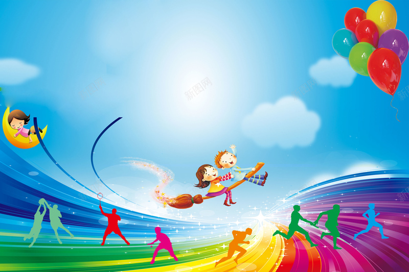 运动比赛活动海报背景素材psd设计背景_新图网 https://ixintu.com 运动会 学校 展板 卡通 儿童 运动比赛背景图片下载 跳绳比赛 比赛