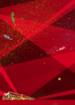 红色商铺商场春节红色背景素材高清图片