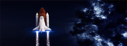 文科火箭太空科技背景高清图片