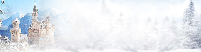 梦幻古堡banner背景psd设计背景_新图网 https://ixintu.com 冰雪 古堡 城堡 梦幻 浪漫