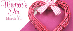 粉红绸带妇女节背景高清图片