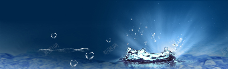 蓝色水珠背景背景