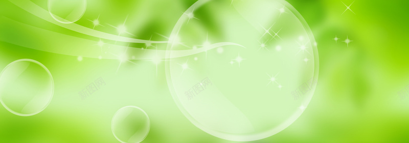绿色泡泡清新背景bannerpsd设计背景_新图网 https://ixintu.com 海报banner 其他 音乐绿色泡泡清新背景banner
