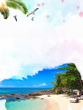 海南岛旅行背景素材背景
