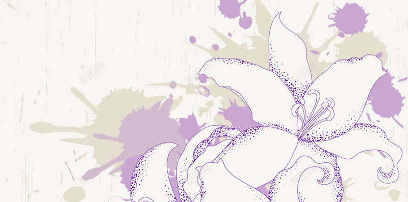 淡紫色花朵H5背景jpg设计背景_新图网 https://ixintu.com 浅色背景 淡紫色 花朵 H5背景 墨迹