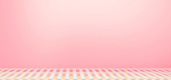 格子几何图形天猫品牌团清新简约渐变粉色服装海报背景高清图片