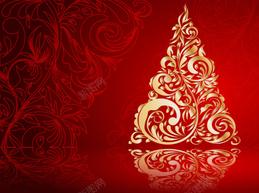 红色喜庆圣诞节背景素材背景