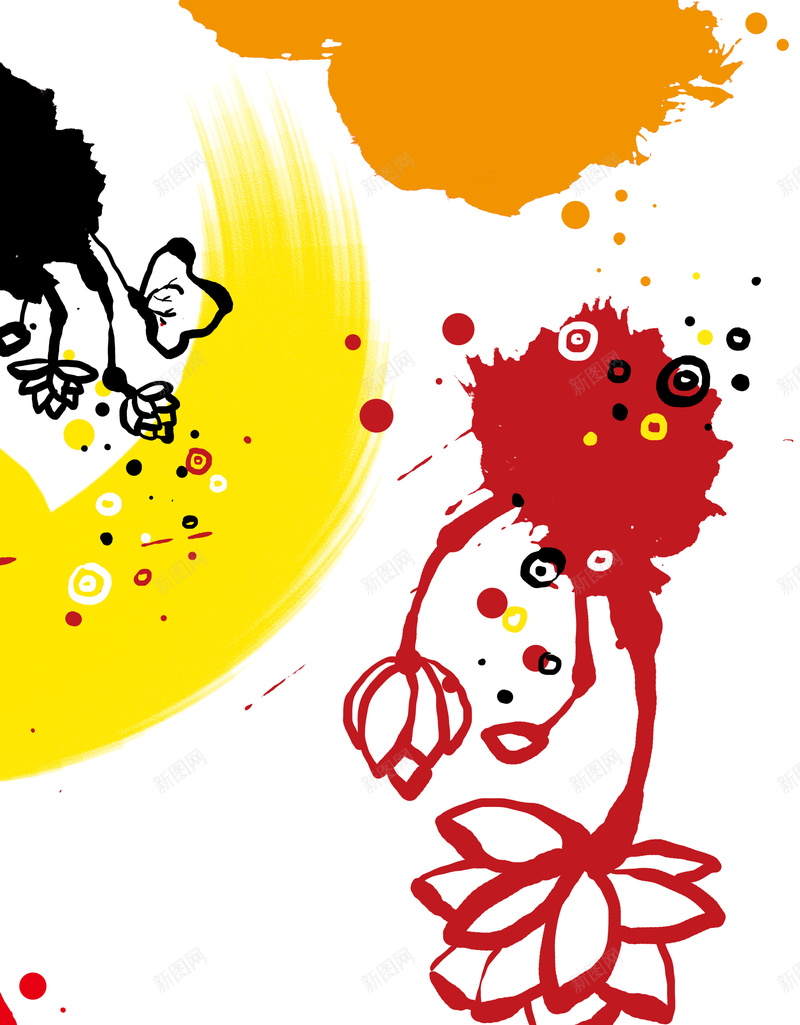 彩色有趣涂鸦创意背景素材psd设计背景_新图网 https://ixintu.com 艺术 创意 涂鸦 彩色 趣味 创作 海报 展览 背景 画家 工作室 集市 油画