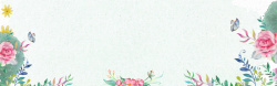 美白防晒节字体设计懒人欧洲杯美白防晒节扁平红色花朵banner高清图片