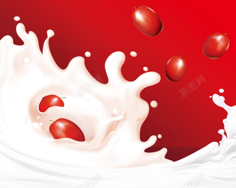 红枣牛奶饮料海报背景素材背景