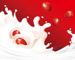 营养更丰富红枣牛奶饮料海报背景素材高清图片