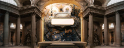 法国罗浮宫法式建筑大气设计背景高清图片