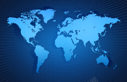 地球版图蓝色科技全球背景高清图片