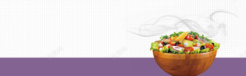夏季水果蔬菜沙拉养生拼接紫色背景背景