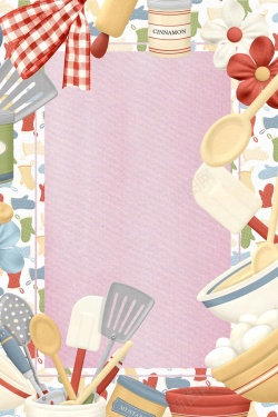 厨房日用品粉色可爱甜蜜家居厨房厨具日用品广告背景高清图片