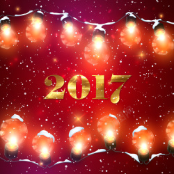 2017年会新年狂欢2017红色气球背景素材高清图片