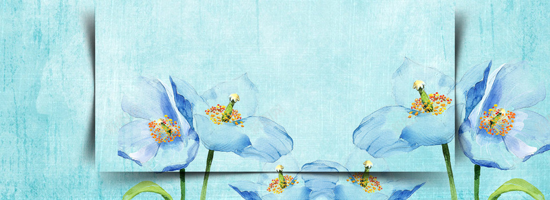 文艺清新水彩手绘花朵背景背景