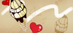 一个甜筒冰淇淋甜点背景高清图片